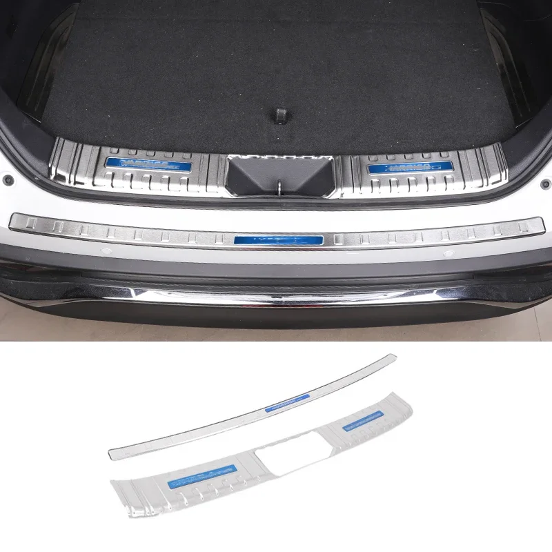 For Toyota Venza Harrier 2021 2022 2023+ Stainless steel silver Black Rear Trunk Inside Bumper Protector cover sill guard Trim