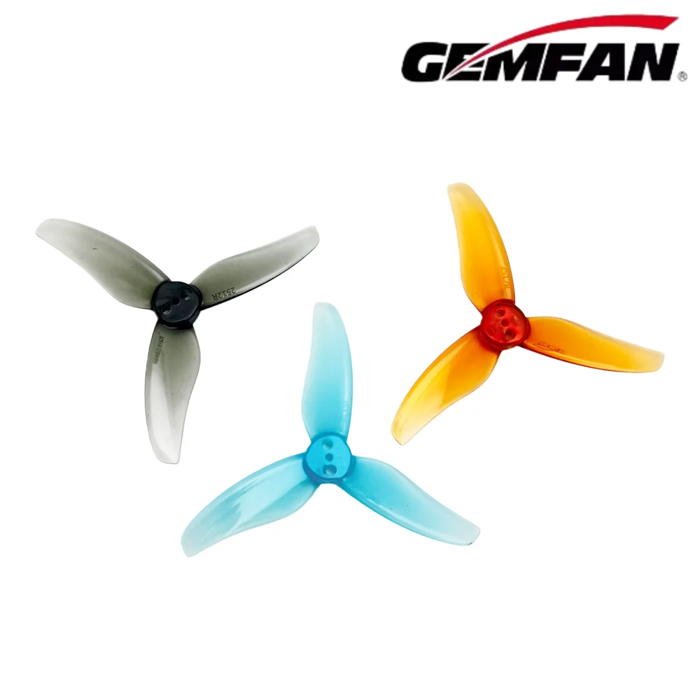 4Pairs Gemfan 2512 2.5X1.2X3 3-Blade PC Propeller 1.5mm for RC FPV Racing Freestyle 2.5inch Toothpick Drones Replacement Parts