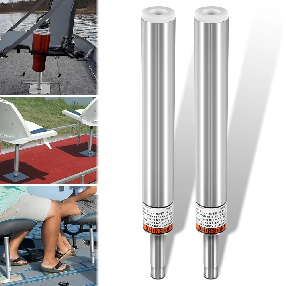 

3/4"Boat Seat Pin Post(2-Pack)Lock-in Style Non-Threaded Pedestal Post for Marine Mounting Aluminum Extension Pole Pontoon Fishi
