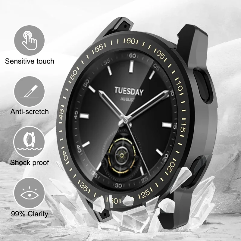 Funda protectora completa para reloj inteligente Xiaomi S3, Protector de pantalla de TPU suave, carcasa de parachoques para Mi Watch S3, accesorios