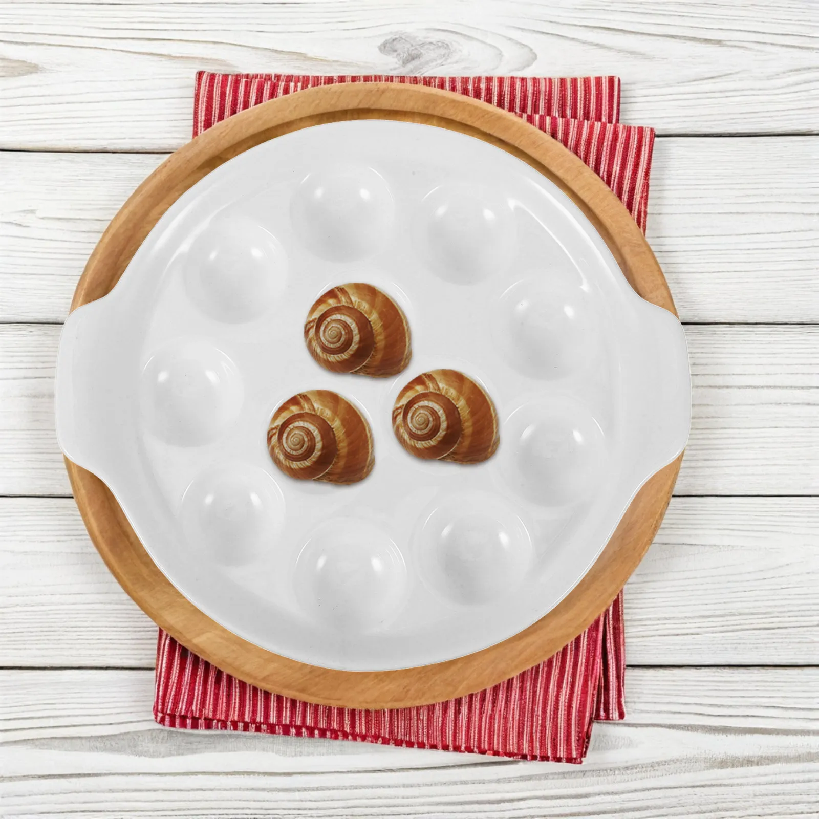 Snail-Shaped Ceramic Baking Dish, Compact White Oven-Safe Kitchenware for Baking, Barbecue & Household Use