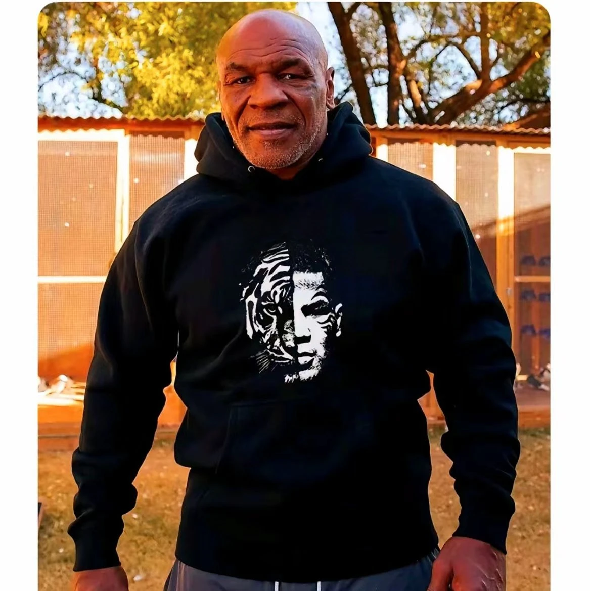 

Autumn and winter retro boxing champion European and American printed sweatshirt, casual street men's trendy sportswear