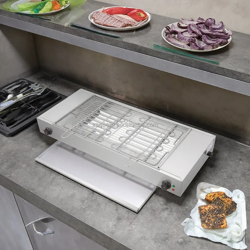 Commercial Electric Kebab Grill Stainless Steel Desktop Design