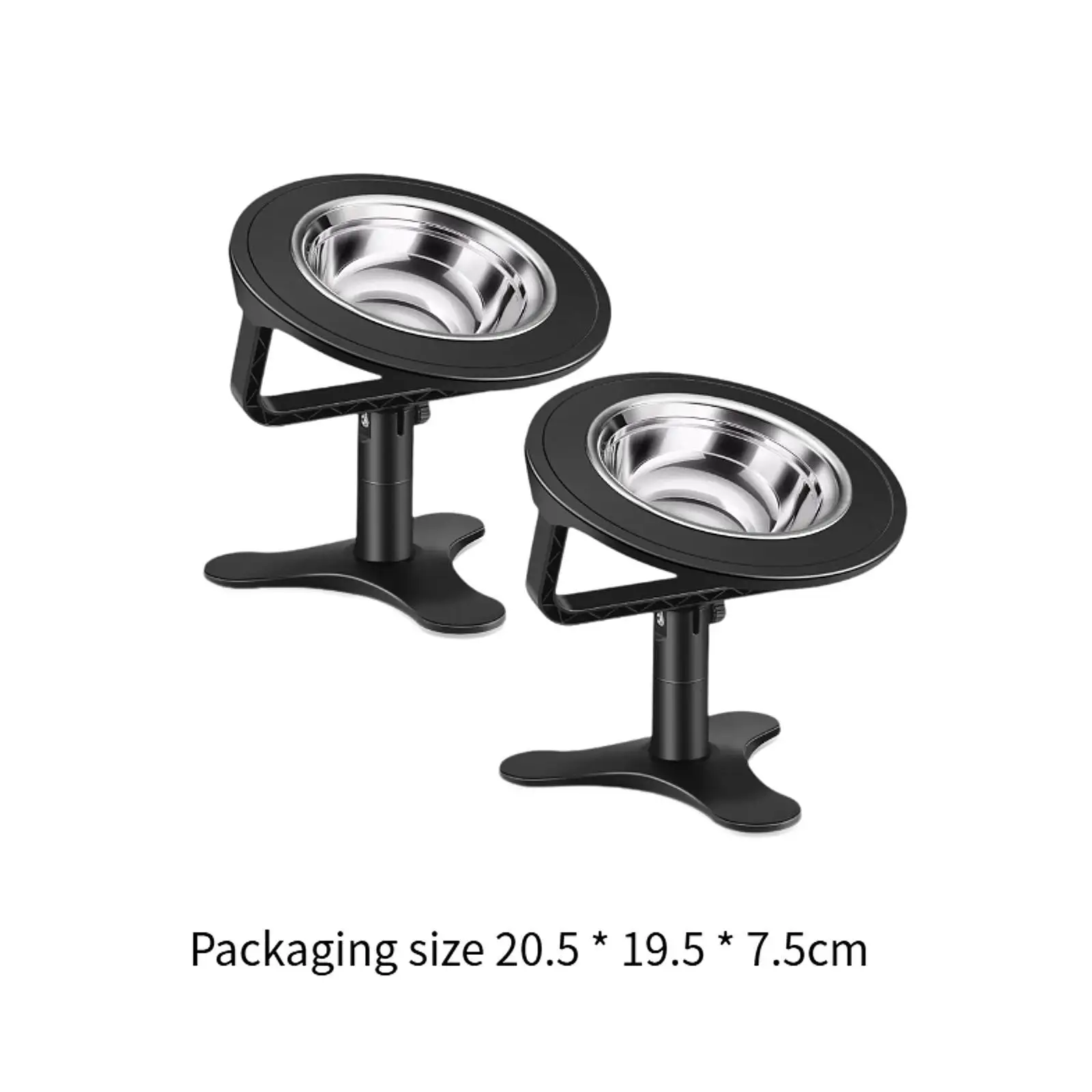 2 Pieces Adjustable Tilted Cat Food Bowl for Small, Medium and Large Cats