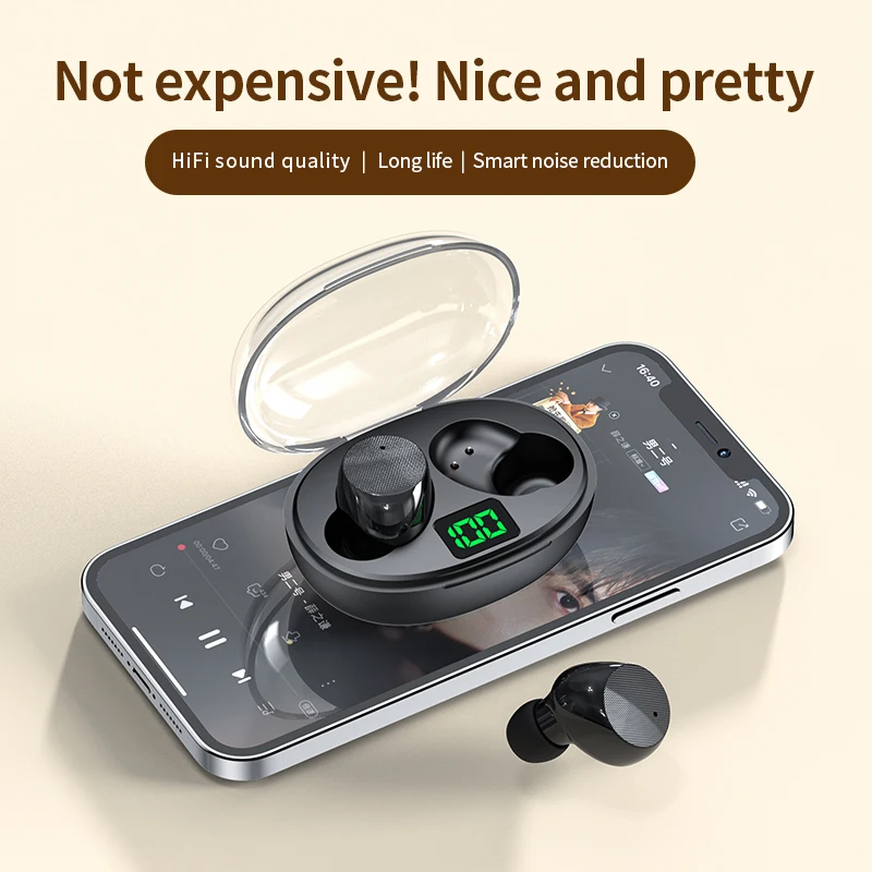 

DHFIVSOLE New Upgrade TWS 5.3 Bluetooth Earphone with Microphone Wireless Headphone Sport Headset With Portable Charging Cabin