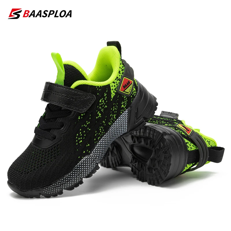 Baasploa Children's Sports Shoes New Fashion Lightweight Mesh Breathable Sneakers Boys Girls Casual Outdoor Non-slip Running Sho