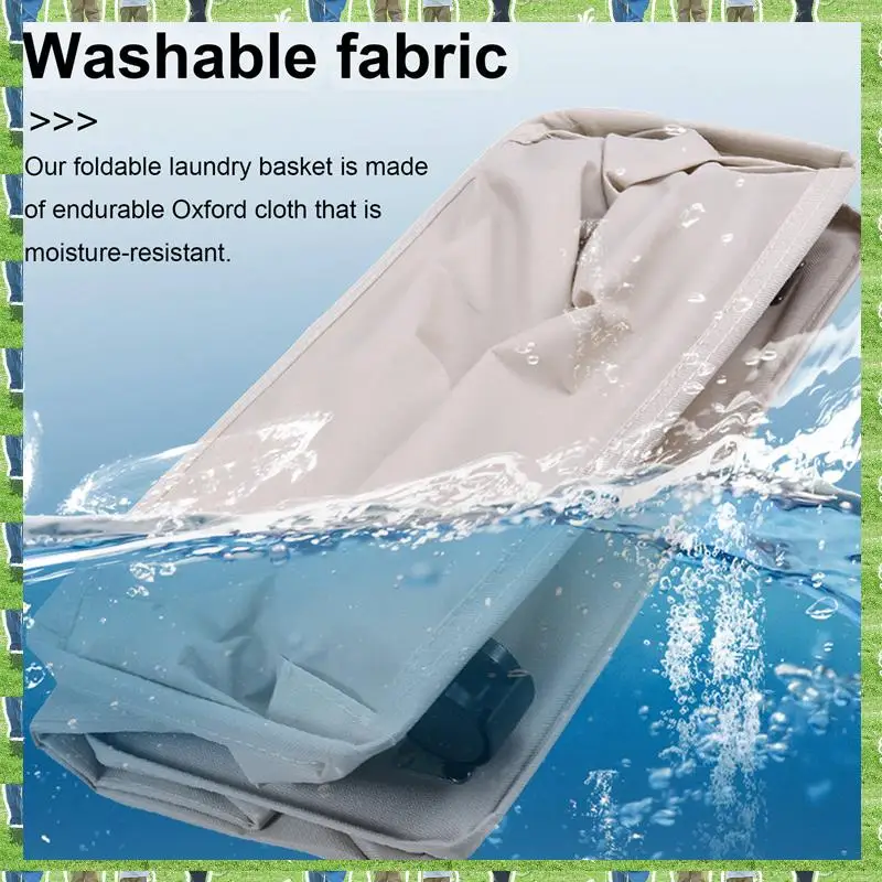 

FTS Laundry Basket With Wheels Yoga Mat Storage Basket Multifunctional Foldable Waterproof Dirty Clothes Storage Bag