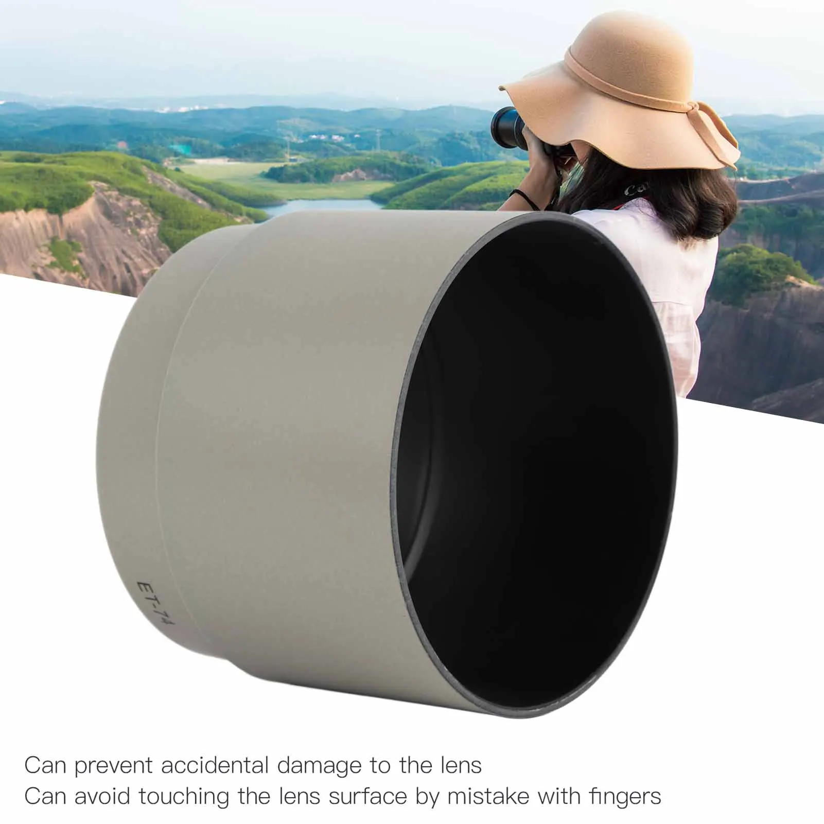 Reversible Lens Hood ET‑74 Reversible Camera Lens Hood Shade Protector for EF 70‑200mm F/4L IS USM Lens Lens Sun Shade Hood