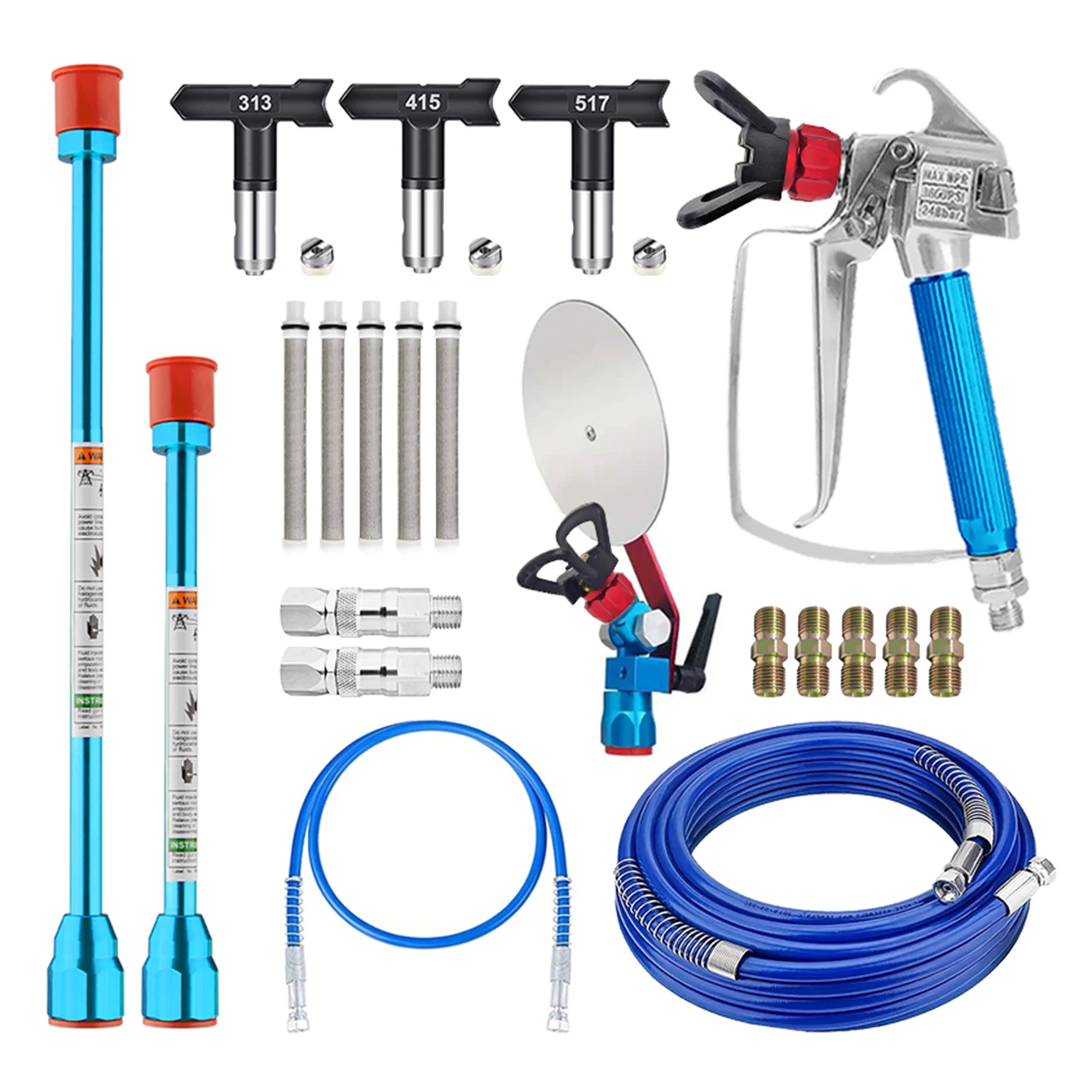 12/18/19/24pcs Airless Spray Gun Accessories Set Universal Paint Sprayer Nozzle Kit, High-Quality Replacement Parts for Painting