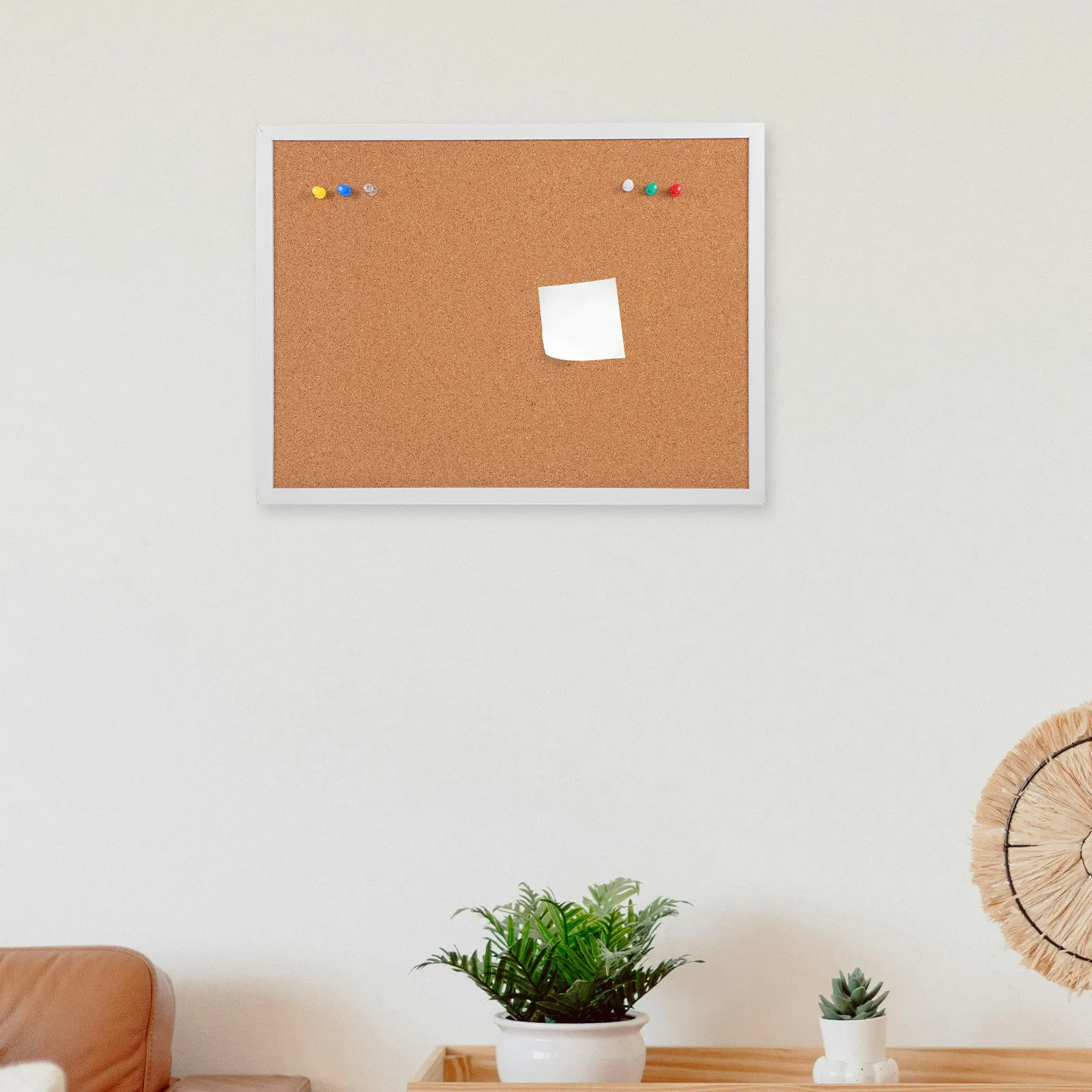 1Set Framed Cork Board Small Bulletin Display Lightweight Wood Message Board for Office Home Photos Notes Bulletin Boards