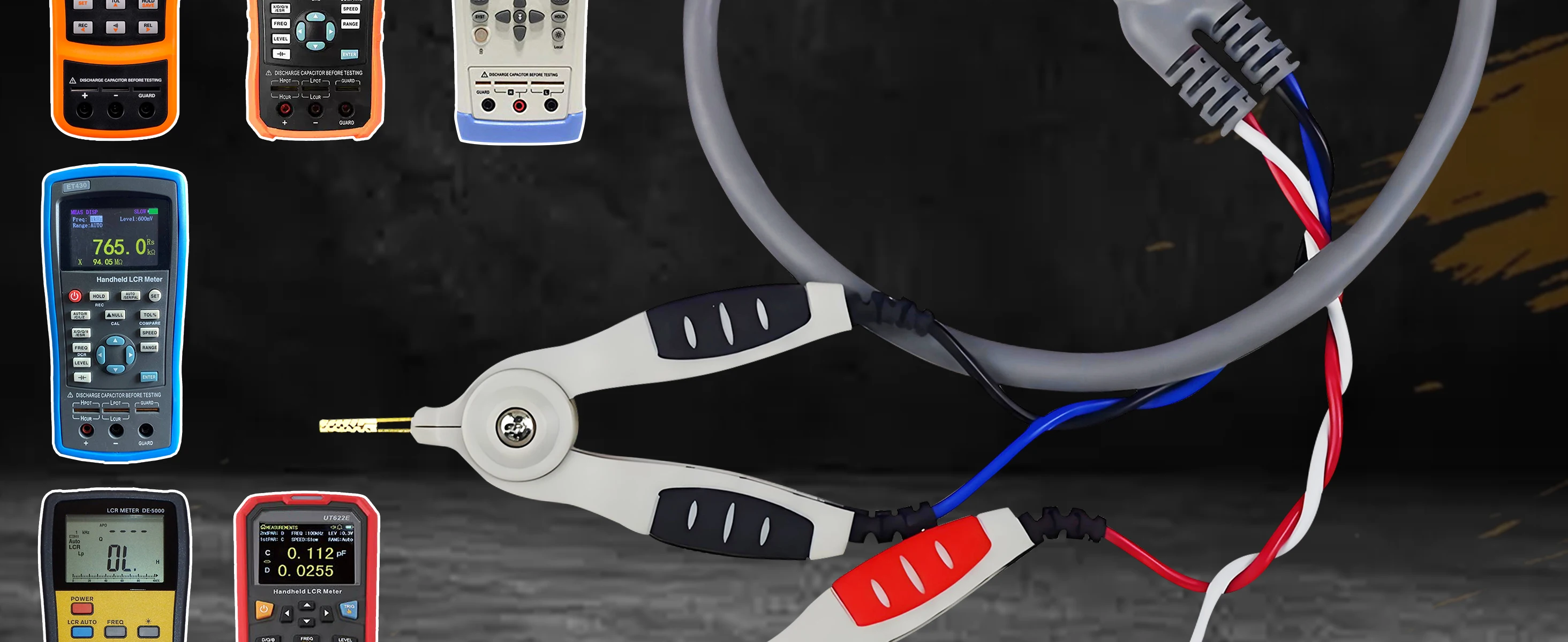 Ziboo ZB-L100K handheld lcr test clip universal digitale brücke kelvin test linie smd chip – Detail 8