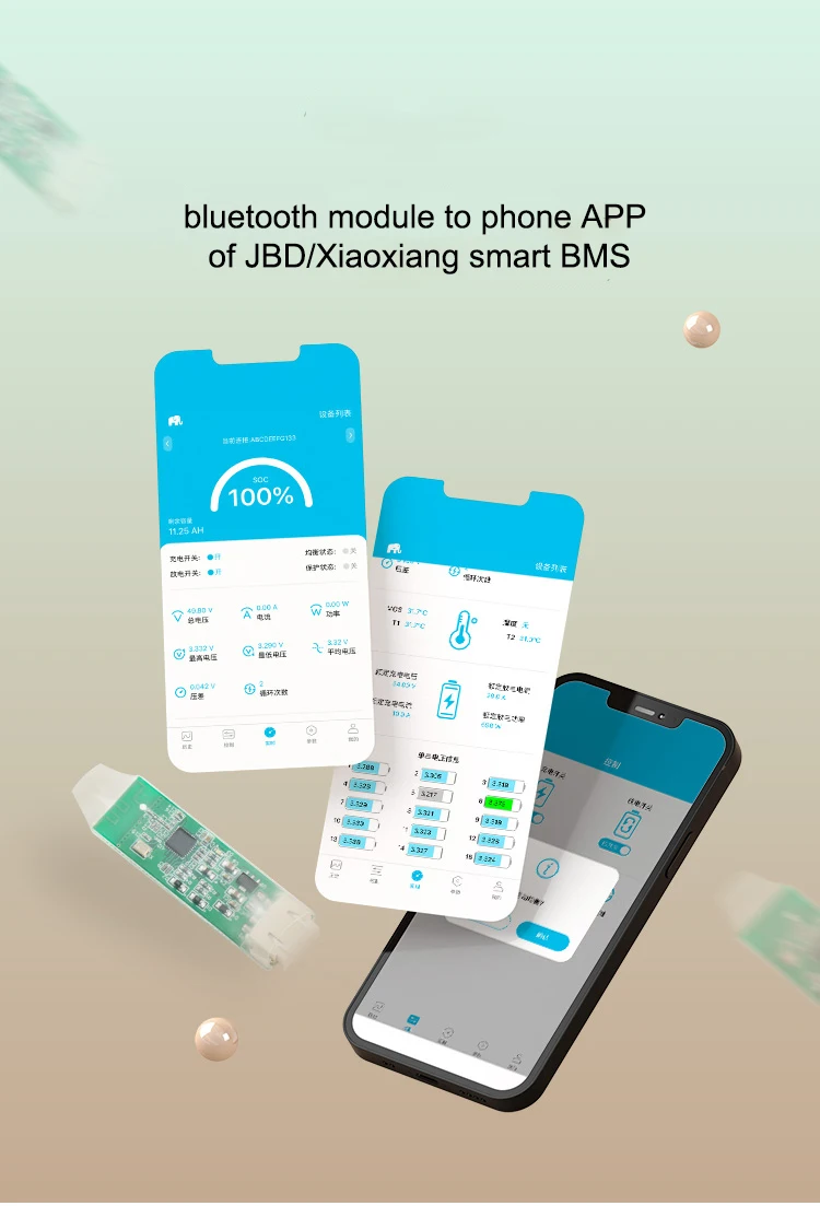 Smart JBD Xiaoxiang BMS Battery Protection Board Accessories LCD Display UART RS485 Box Bluetooth Module Communication CAN GPS