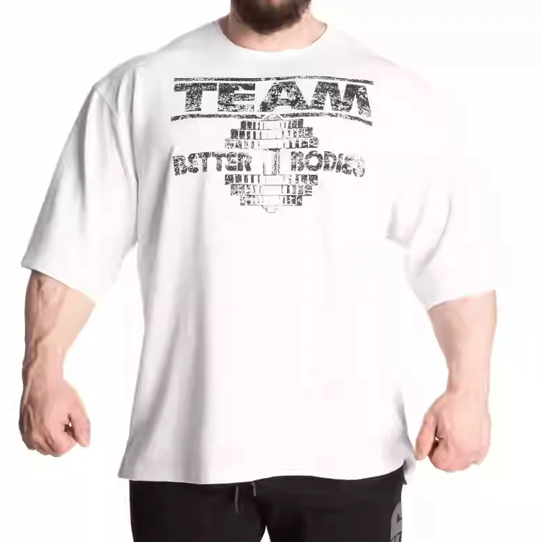 

Новинка 2025, спортивная мужская свободная футболка с короткими рукавами BETTERBODIES, хлопковая футболка для тренировок, бодибилдинга, одежда для фитнеса