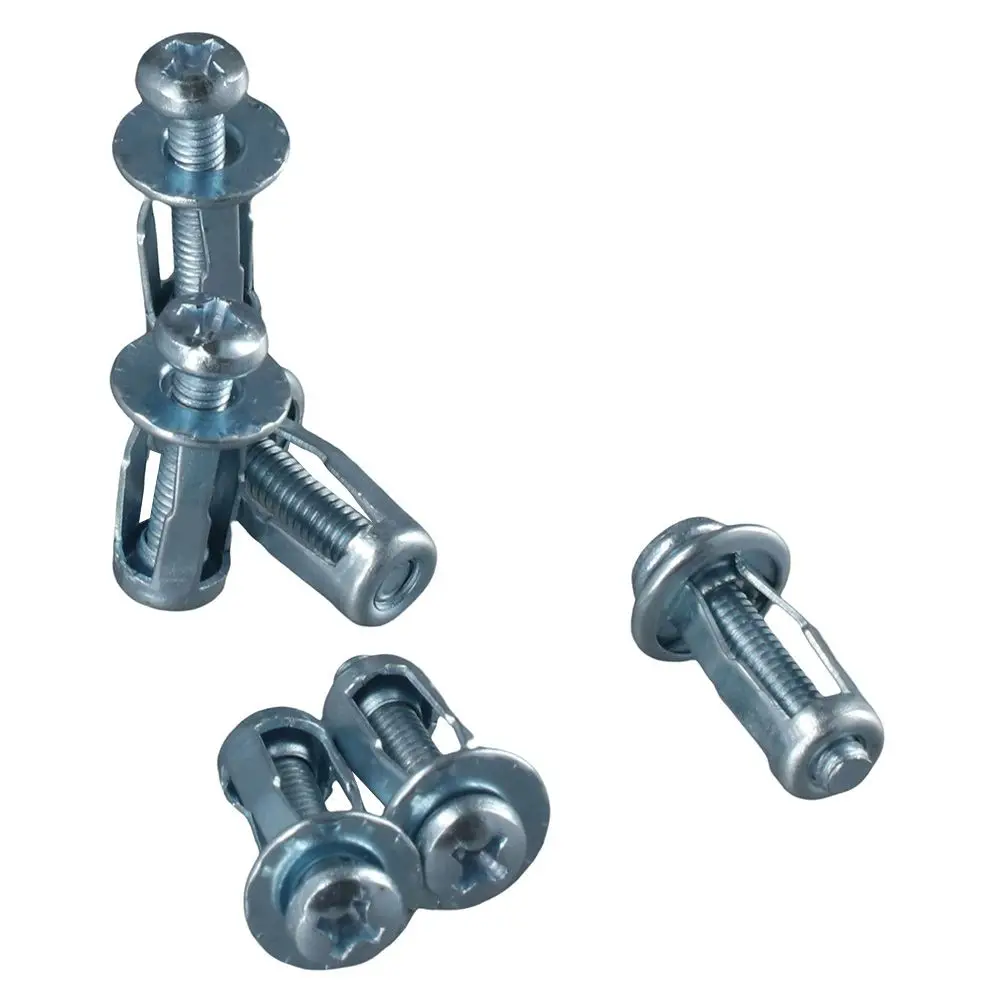Hardware Carbon Steel Metal Cavity Fixing Silver 8*16MM Hollow Door Anchor Petal Rivet Lock Nuts Hollow Wall Iron Skin