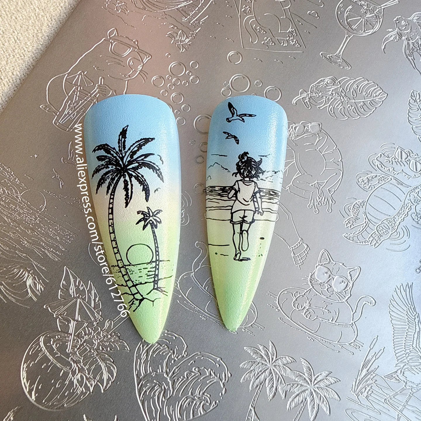 XMQ NAIL ART STAMPING PLATES SUMMER TEMPLATES HOLIDAY IMAGEPLATE