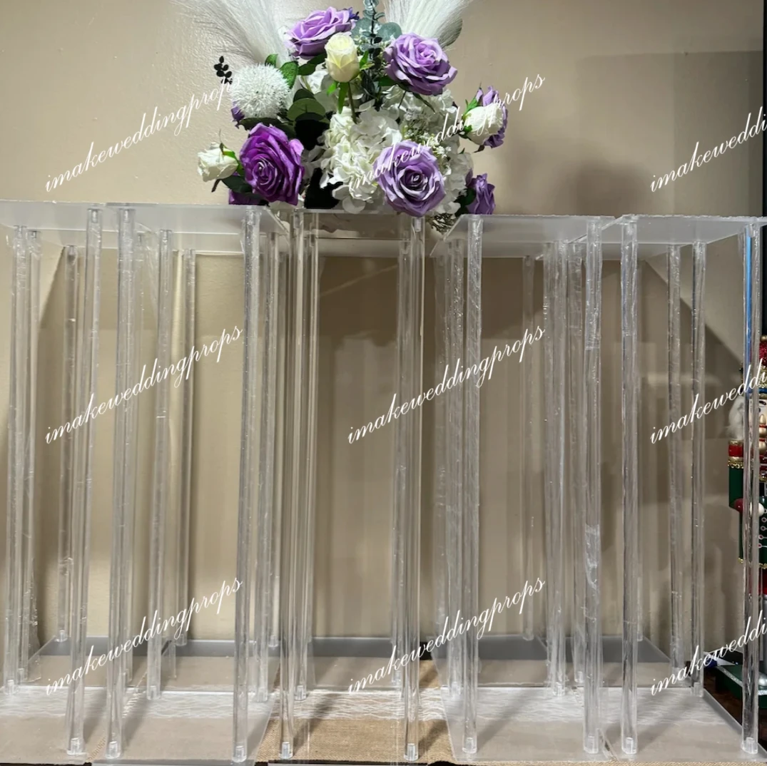 wedding table candlestick holder sliver Gold Metal CandleHolder Stand Table backdrop stick Centerpieces