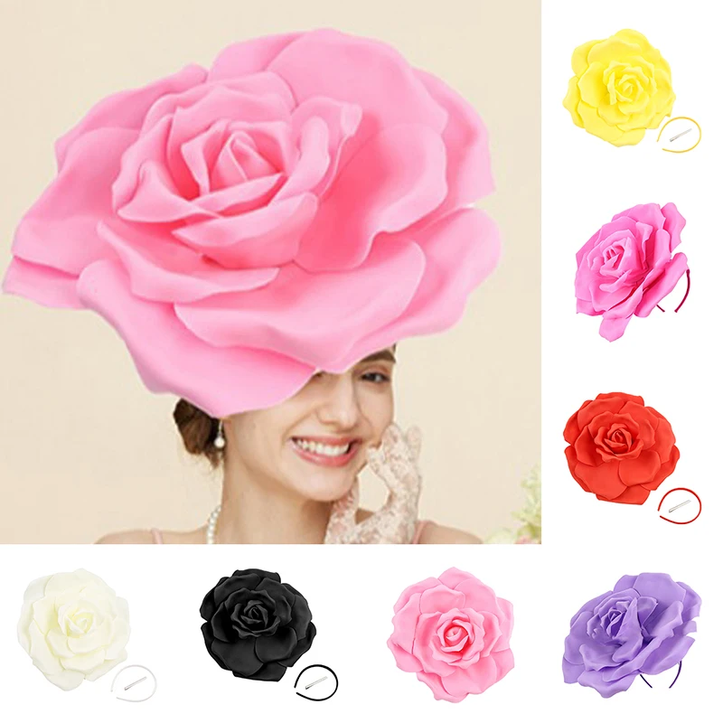 

Exaggerated Flowers Fascinator Hat Tea Party Cocktail Jockey Club Makeup Prom Photograph Flower Headband Wedding Bridal Headwear