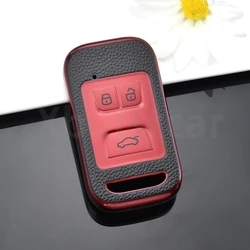 TPU Leather Car Remote Key Case Cover For Chery Tiggo 4 7 Arrizo 5 3 Tiggo 8 Protector Holder Shell Fob Bag Accessories