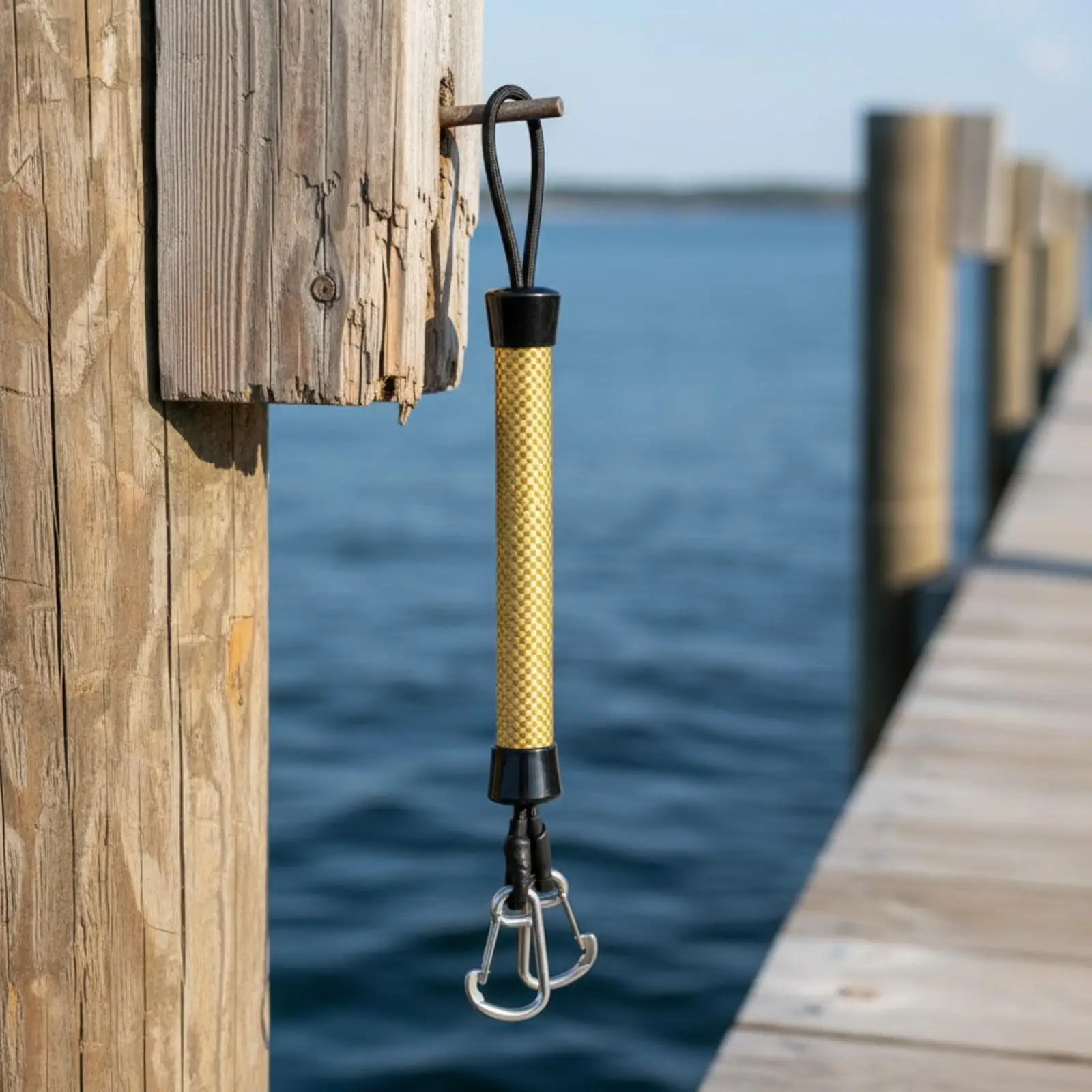 Heavy Duty Bungee Dock Line for Boats with Latex Core and 316 Steel Clips for Saltwater Slip Secure Attachment