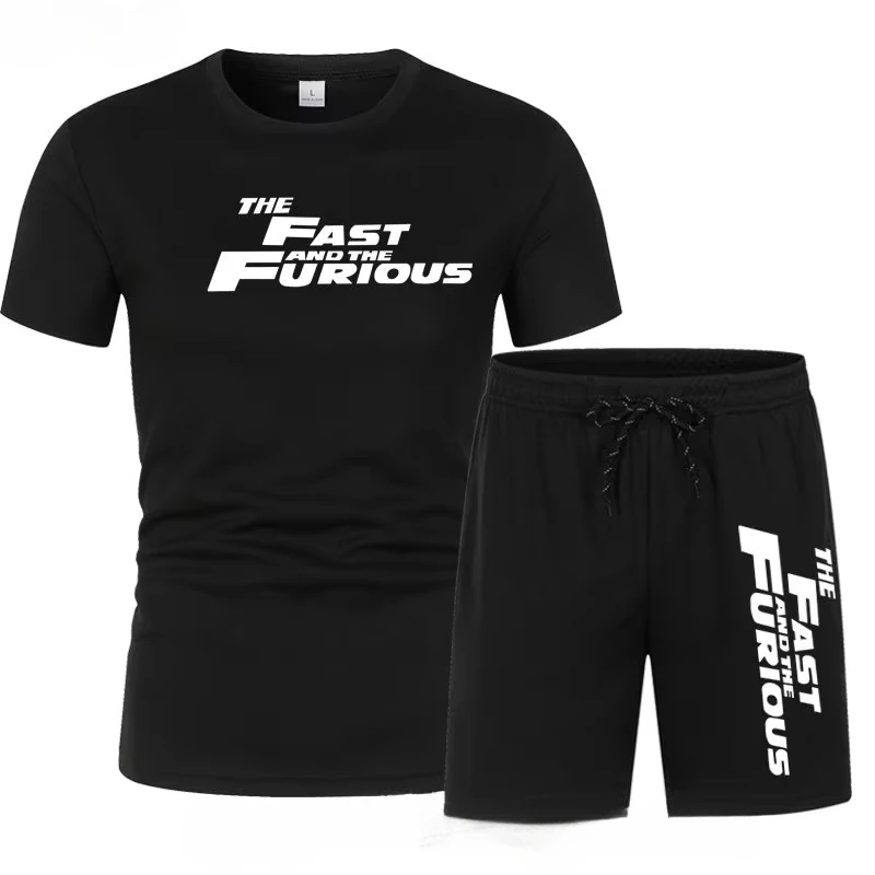 

Men's Sets Summer Suits 2 Piece T Shirts and Shorts Fashion Sports Football Jogging Fitness Beach Man Tracksuit Shorts Set Men