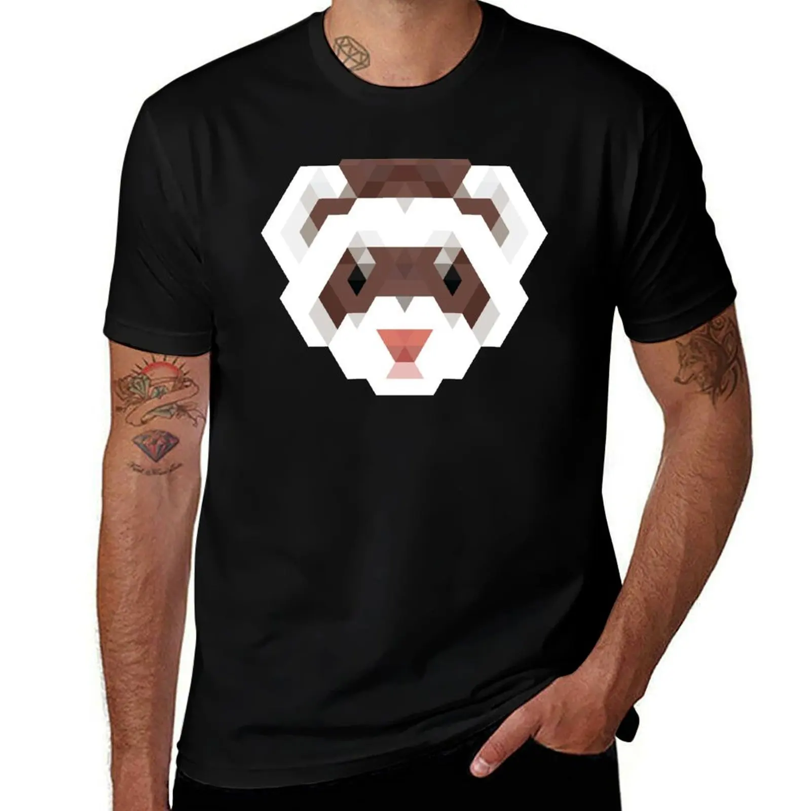 Fierce Ferret T-Shirt Large Size Loose Casual Tee T-Shirt
