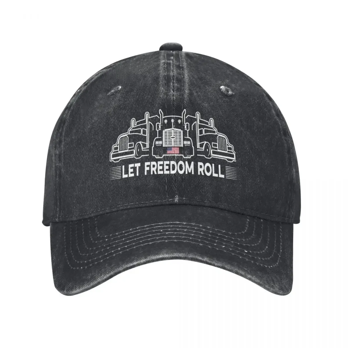 

Truckers For Freedom 2022 | Let Freedom Roll | American Flag Trucker Convoy 2022 | Trucker Freedom Convoy 2022 Tr Baseball Cap