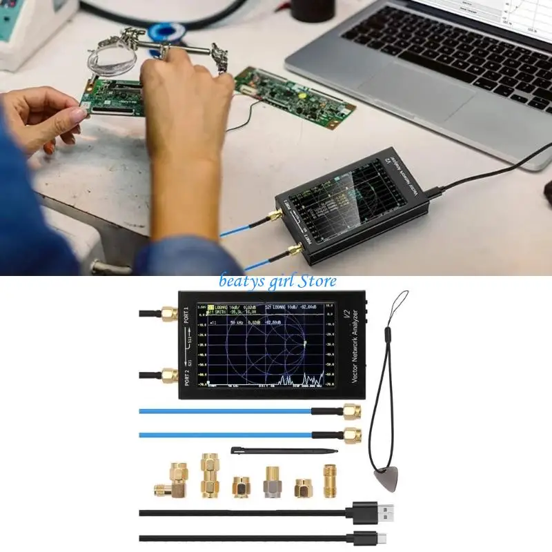 

C7AB Portable Analyzing 50kHz-3GHz With Large 4.3inch Screen VHF UHF VNA SWR
