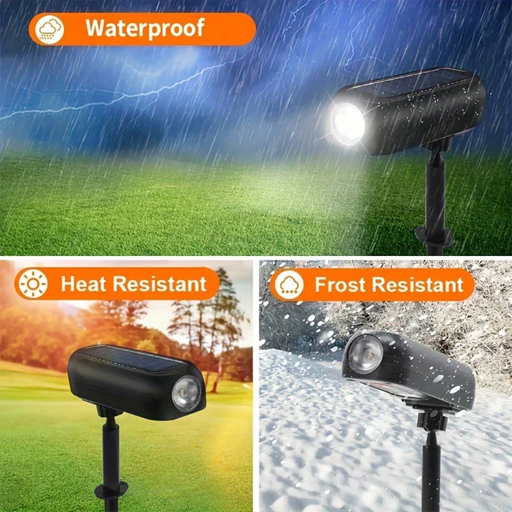 Solar Powered Outdoor Lights Garden Decoration Landscape Spotlights Waterproof Solar Lighting Yard Lawn Pathway Auto On/Off