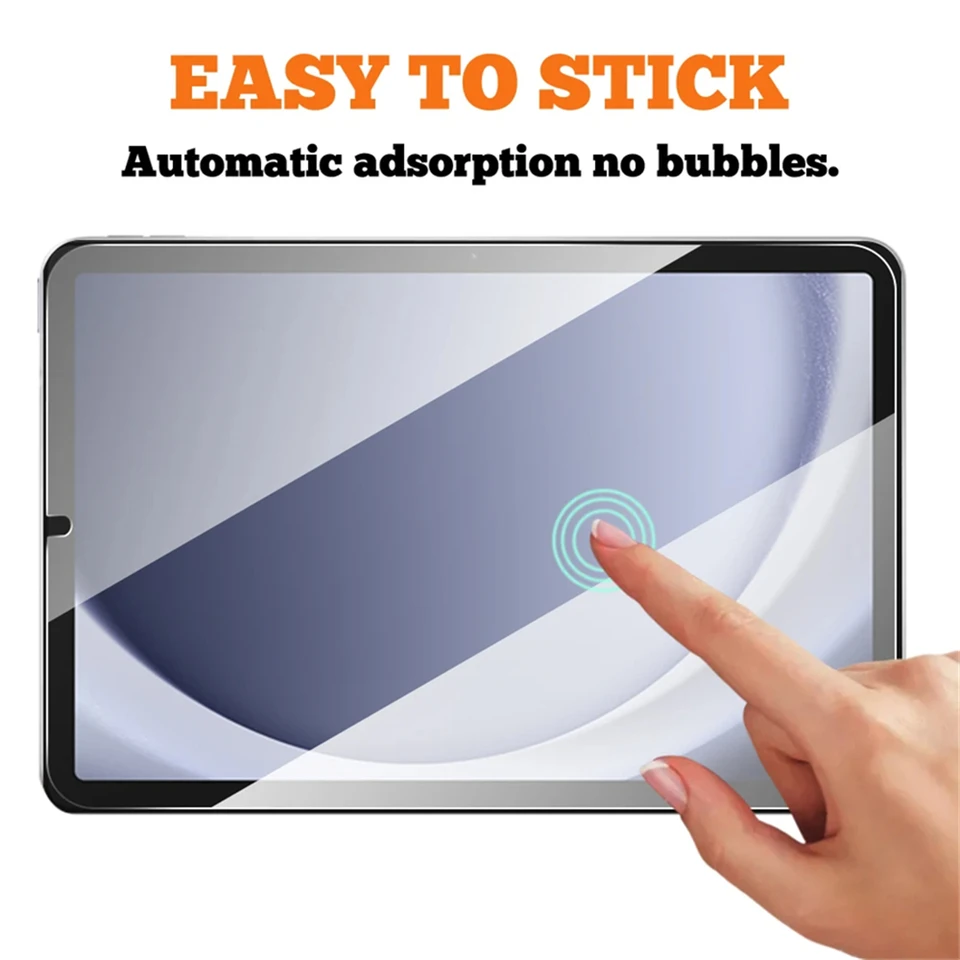 Protector de pantalla de vidrio templado para Samsung Galaxy Tab S6 Lite A9 Plus S8 S9 Plus Ultra S7 Fe S9 Fe 12.4 A8 S10 S11, película 5