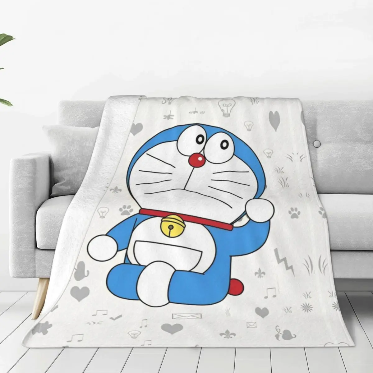 Kawaii Doraemon Ideas Cartoon Blanket Flannel Summer Japanese Anime Portable Warm Throw Blankets Bed Outdoor Plush Thin Quilt