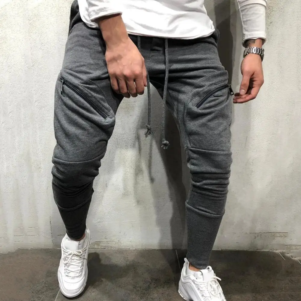 

Stylish Sweatpants Non-shrink Soft Full Length Drawstring Design Jogging Trousers