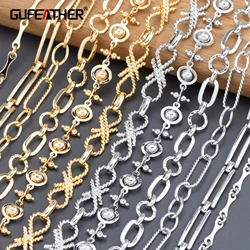 GUFEATHER C283,diy chain,pass REACH,nickel free,18k gold rhodium plated,copper metal,jewelry making,diy bracelet necklace,1m/lot