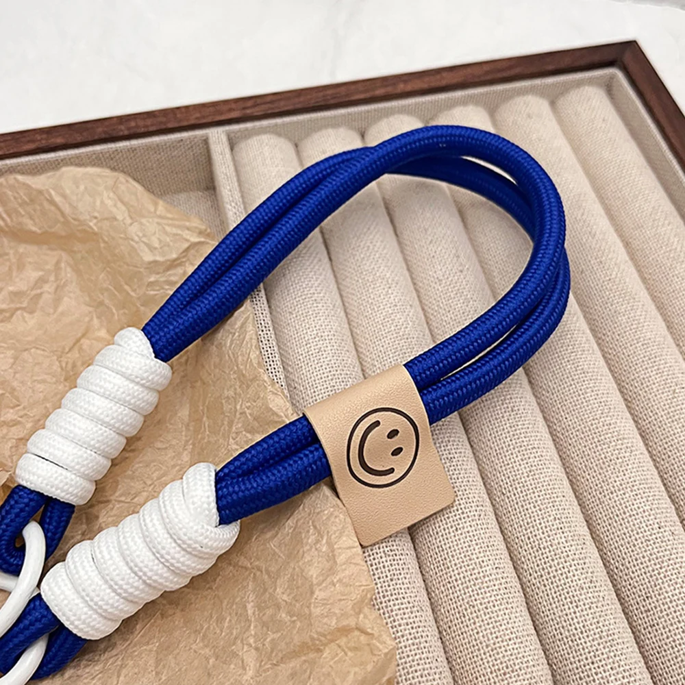 2pcs 16cm Woven Strap double-buckle phone lanyard for keychain, anti-loss wrist strap, bag/water bottle lanyard, phone chain