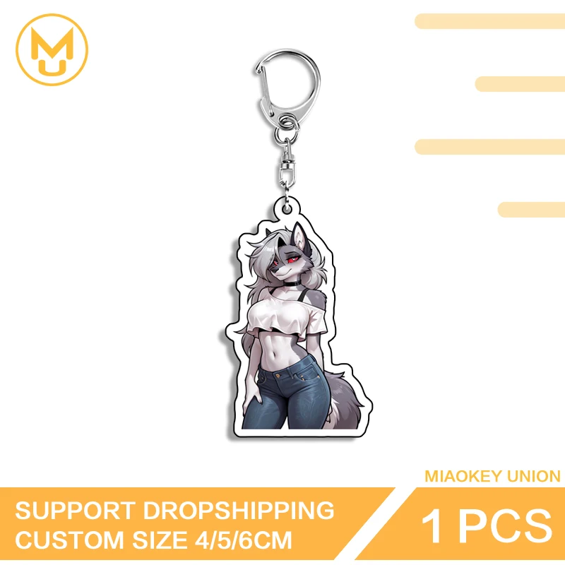 Loona NSFW Big Breasts Girl Photo Keychain Lively Elegant Keyring Waterproof Hot Selling Portrait Multi Function Durable Keyring
