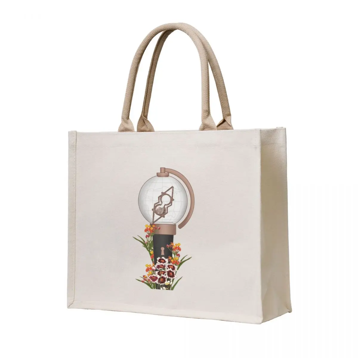 

ATEEZ Floral Lightstick kpop Tote Bag personalized tote canvas bags Candy bags custom canvas bag