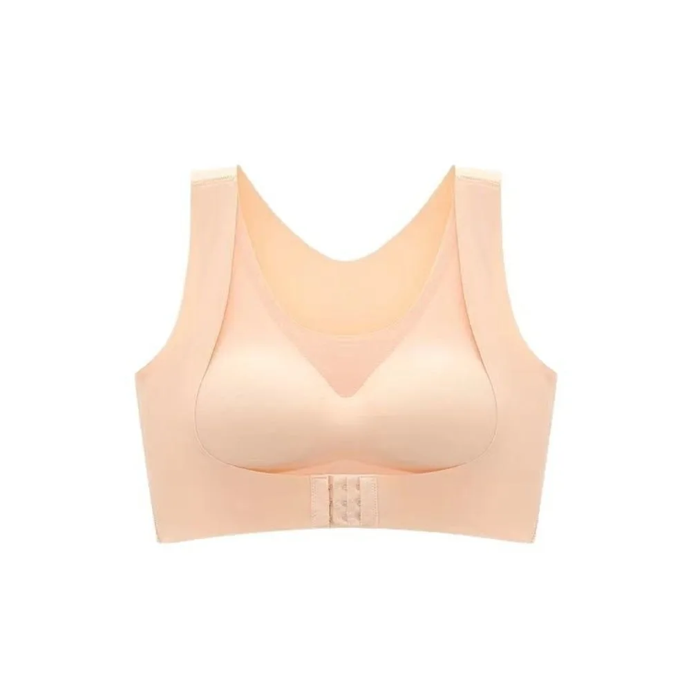 Front Closure Posture Corrector Bra Cross Back 2 in 1 Wireless Underwear Shockproof Push Up Seamless Bra Correct Body Shape