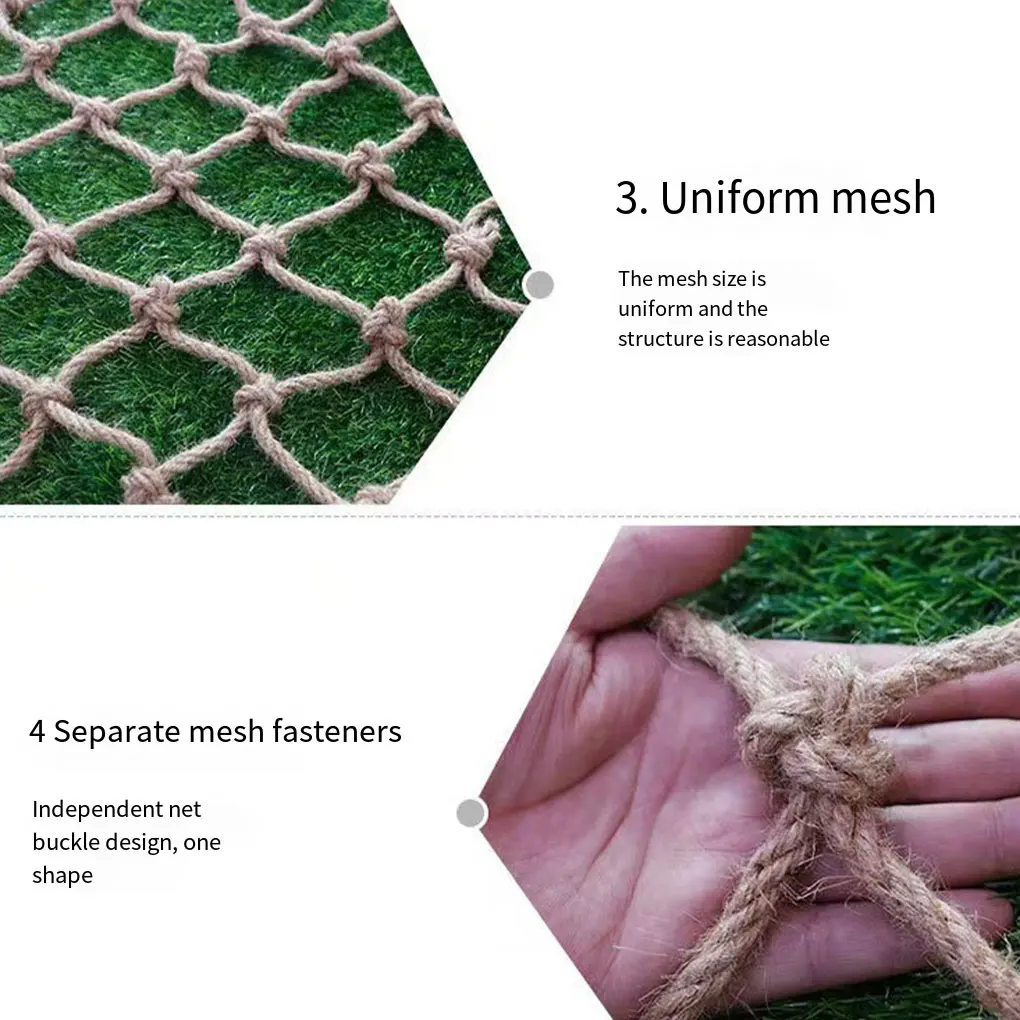 Jute Rope Mesh Net For Playground Easy To Durable Child Safety Convenient Storage Playground Net