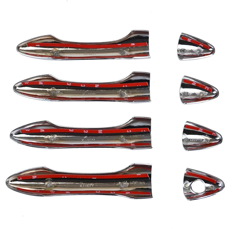 8Pcs/Set ABS Chrome Door Handle Cover Trim Sticker for Hyundai IX 35 Ix35 2010 20112012 2013 2014 Car styling Accessories
