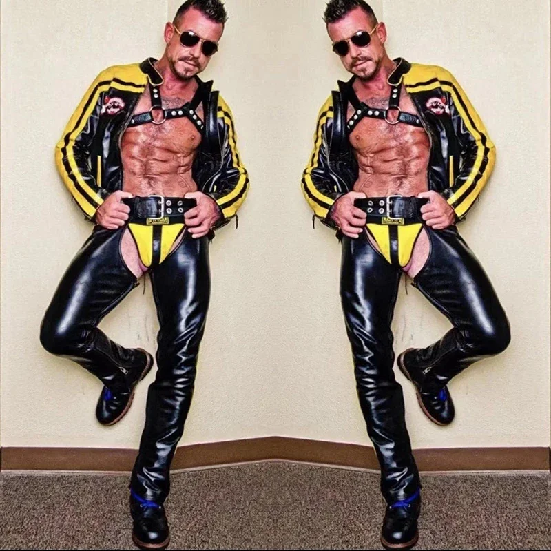 

Костюм для вечеринок и рейвов 2025: Сценический наряд для мужчин-танцоров, модель для выступлений, сексуальная одежда для мускулистых мужчин, костюм диджея, гоу-гоу, джазовых танцев, yj124