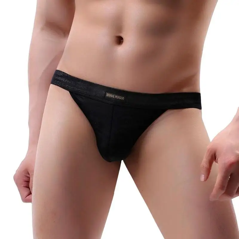 BRAVE PERSON Mens Sexy Lace Thongs Transparent Men Underwear T-back Panties G-string Exotic Underpants Thongs for Men