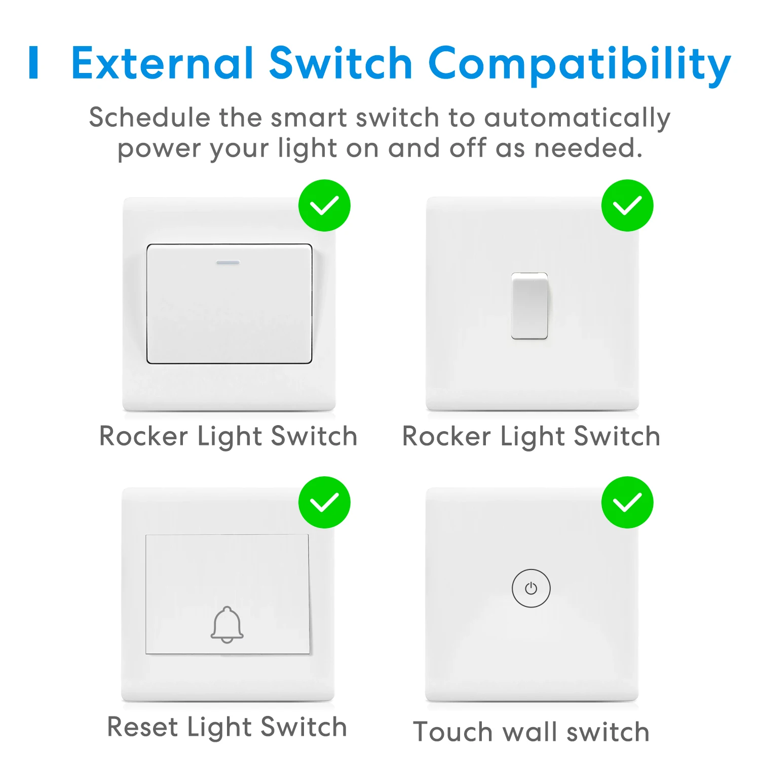 Meross Homekit WiFi Interruptor Inteligente In-Wall, Sem Fio, 1 Gang, 1 Way, Módulo de Interruptor de Luz para Alexa, Google Home, SmartThings, DIY,