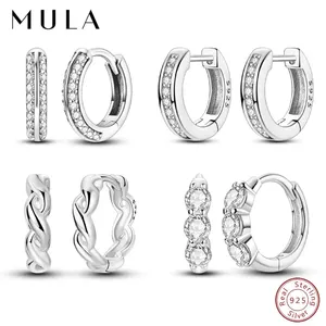 Mule-925 SILVER SILVER RING WOMEN EASH FOR WOMEN, ROUND PANCE ZIRCÃO, FINE GENERAL GENERALS, 1PC 10 Main Sales Earring ring - №7