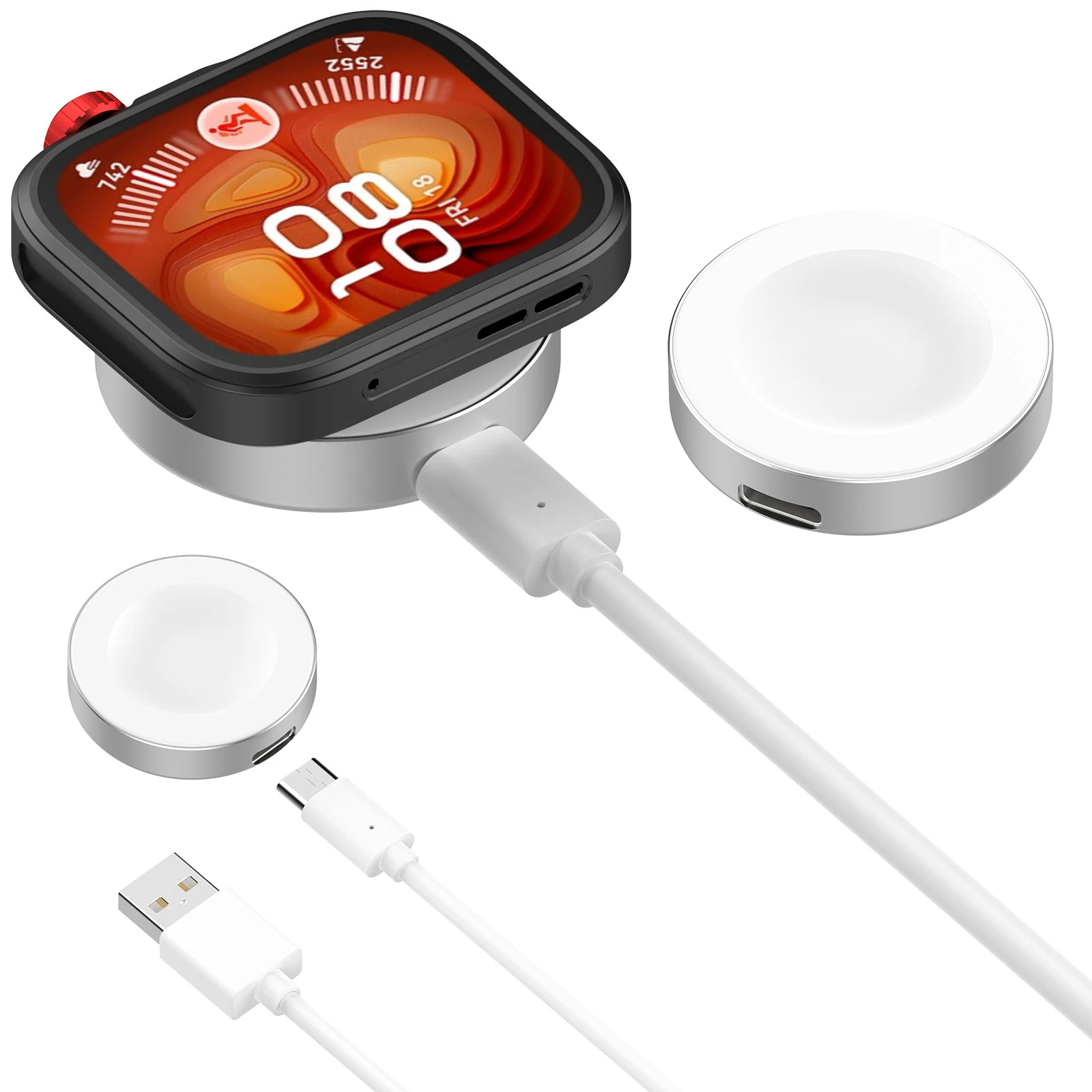 USB Adapter Charge Cord for Huawei Watch GT6/GT5/Fit 4 Accessories Replacement Watch USB Charger Dock Stand Detachable Version