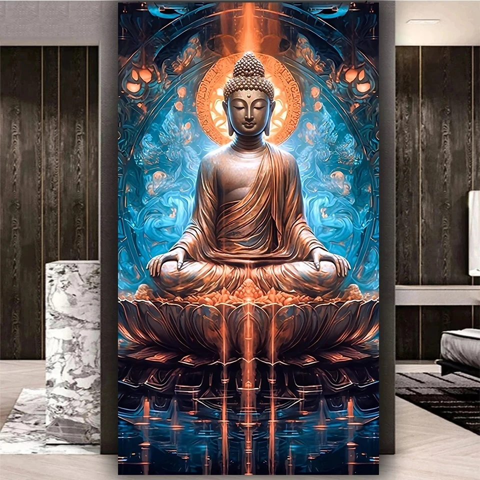 Lager Size Buddha Diy Diamond Painting Full Diamond Art Mosaic- Stunning Jewelry Cross Stitch Home Decor