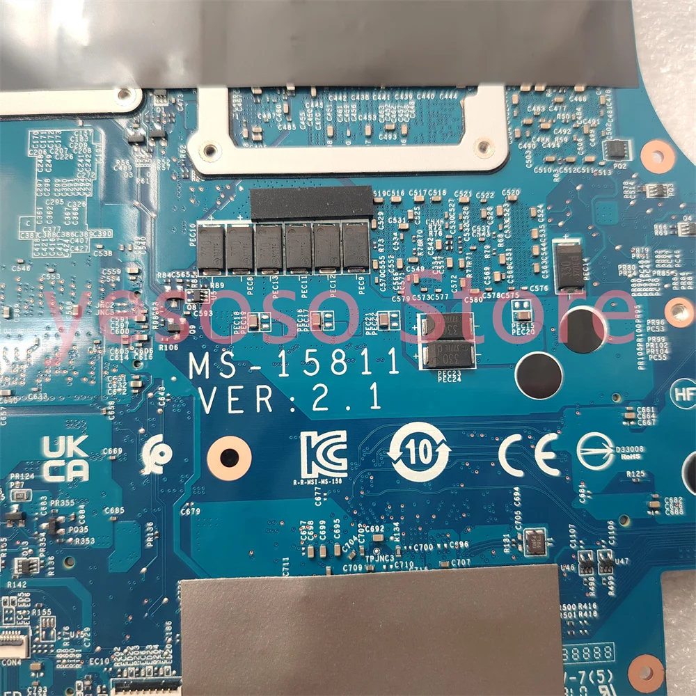 MS-15811 para MSI GF66 GF76, placa base para portátil, SRKT3, i7-11800H, RTX3070, 6G, funciona perfectamente, 100%