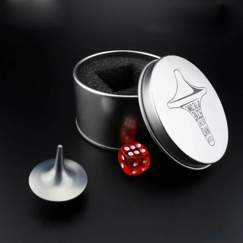 1pc, Creative Inception Movie Pendant Toy Metal Fingertip Decompression Artifact Spinning Top New Year\'s Christmas Gift