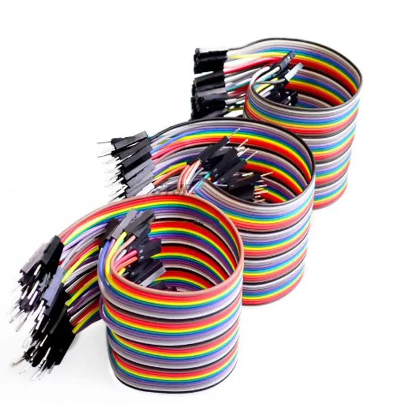 Dupont line-cable de puente macho a macho, macho a hembra, hembra a hembra, 120 piezas, 10cm, 20cm, 30cm