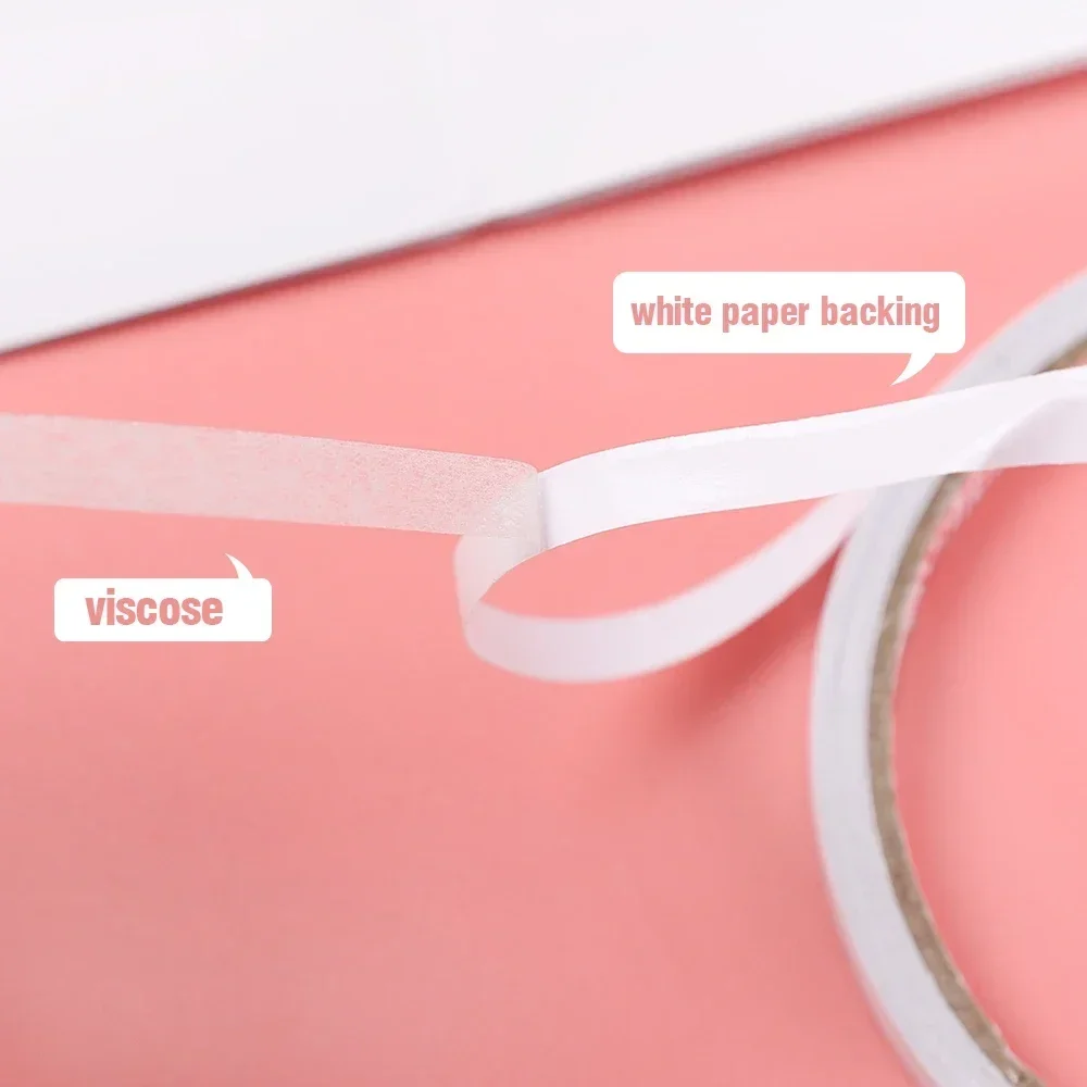 10 рулонов двусторонней клейкой ленты, 8 м, ультратонкая белая прочная лента, наклейка для домашнего офиса, двусторонняя лента, липкая бумага