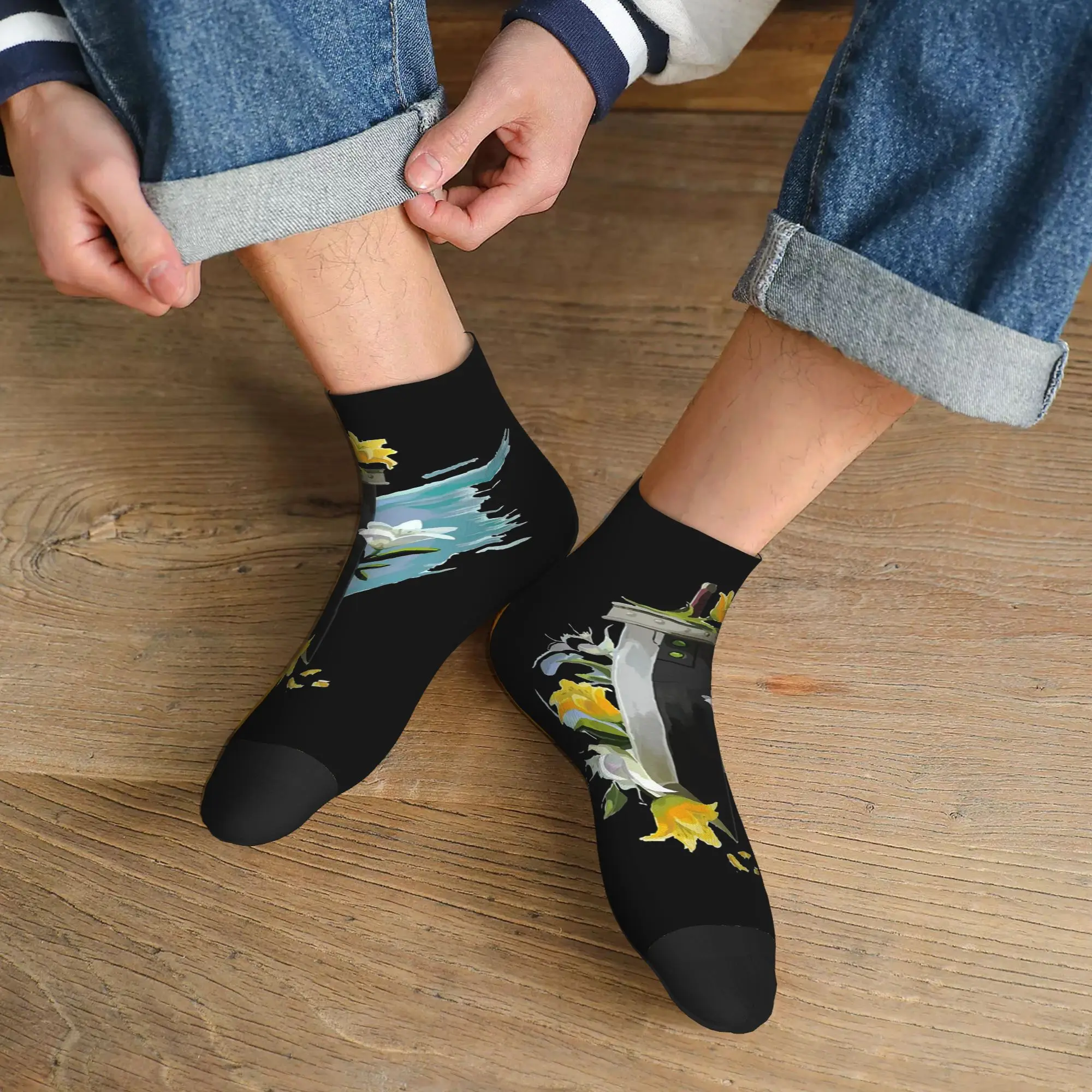 

Носки All Seasons seven, 7, vii, final fantasy vii, впитывающие пот спортивные носки средней длины, мягкие забавные чулки для мужчин и женщин