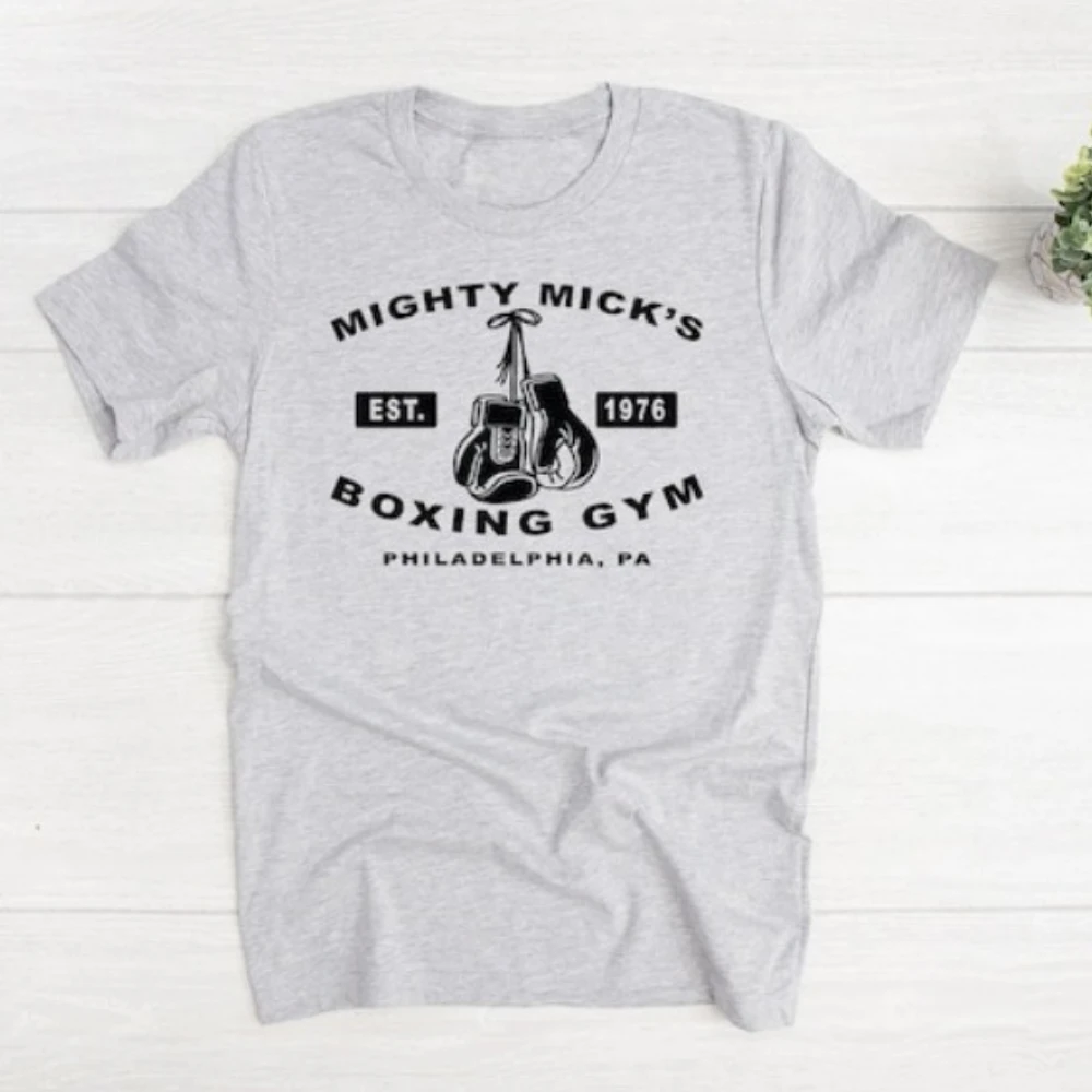 Camisa de gimnasio de boxeo de Mighty Mick, camisa Rocky Balboa, camiseta de boxeo, Boxer de regalo, Tops para hombres, ropa de algodón, ropa Harajuku